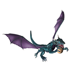 <b>Blackdragon 2</b> ist ein Drachenkind. Nun ist der richtige Moment, dem Kleinen Fliegen, Feuerspucken usw. beizubringen.